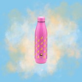 Quy Cup - 500ml Thermosfles “Banana” Rose 12 uur heet 24 uur koud herbruikbaar RVS fles (304)