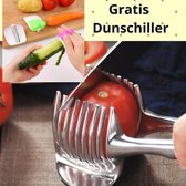 ✿ BrenLux - Groentesnijder - Makkelijk groenten snijden - Aardappel snijder - GRATIS dunschiller - Limoensnijder - Gelijke stukken tomatensnijder - duurzame kwaliteit