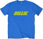 Billie Eilish Heren Tshirt -S- Racer Logo Blauw