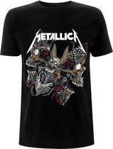 Metallica Heren Tshirt -M- Skull Moth Zwart