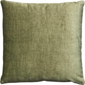 Oneiro's Luxe Velvet Sierkussen OM Groen  - 45 x 45 cm - sierkussens - Nylon - polyester - interieur - kussens woonkamer - kussens - woonaccessoires - sierkussens groen