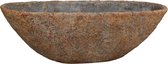 PTMD Bross Copper antiek cement bootvorm pot maat in cm: 64 x 24 x 21 - Koper