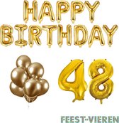 48 jaar Verjaardag Versiering Ballon Pakket Goud