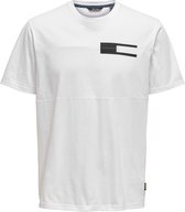 Only & Sons T-shirt - Mannen - wit/zwart