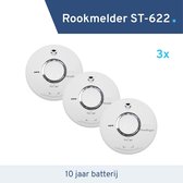 3 pack - Rookmelder FireAngel ST-622 - 10 jaar batterij