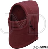 Cagoule polaire - Bonnet d'hiver - Masque de moto - Cagoule - Sports d'hiver - Unisexe - Bordeaux rouge