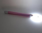Diamond Painting pen met licht - roze