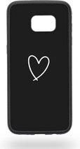 Heart in black Telefoonhoesje - Samsung Galaxy S7 Edge