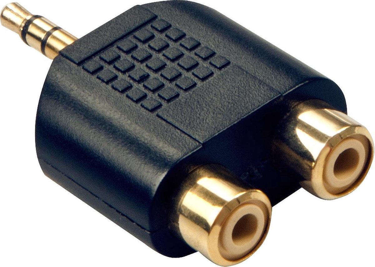 LINDY 35624 LINDY Audio-Adapter 2xRCA f. an 3,5mm m. Audio Adapter Zwart