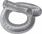 Semidec, ronde flexibele slangen, opgebouwd uit geprofileerd aluminium, Ø 102mm en 3 m lang