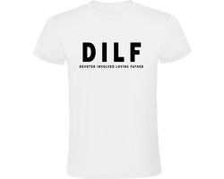 DILF Devoted Involved Loving Father heren t-shirt | Vader | Papa | Liefde | gezin | vaderdag | Wit