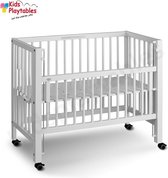TiSsi® Co-sleeper Wit 90x45 | Ledikant Bedkant | Baby bed | Aanschuifbed | Peuterbed | Kinderbed | Wieg | Bijzetbed | Kinderkamer | Kinderopvang