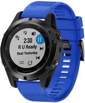 Shop4 - Garmin Fenix 6S Bandje (ook Pro, Solar en Sapphire) - Siliconen Blauw