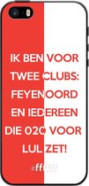 6F hoesje - geschikt voor iPhone 5 -  TPU Case - Feyenoord - Quote #ffffff