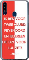 6F hoesje - geschikt voor Samsung Galaxy A20s -  Transparant TPU Case - Feyenoord - Quote #ffffff