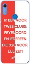 6F hoesje - geschikt voor Huawei Y6s -  Transparant TPU Case - Feyenoord - Quote #ffffff