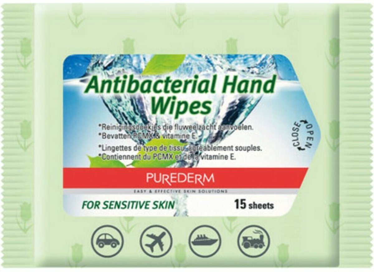Purederm Antibacteriële Hand doekjes 15 stuks