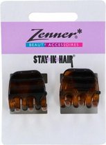 Zenner Sierklemmen Stay in Hair Havanna, 2,3cm 2 stuks