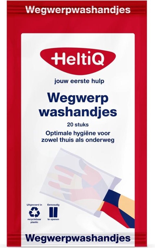 HeltiQ Wegwerpwashandjes 15 x 23 cm - 20 st.
