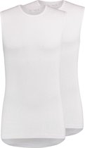 RJ Bodywear Everyday - Assen - 2-pack - mouwloos T-shirt O-hals - wit rib -  Maat L