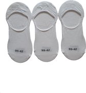 Footies - No-Show Sokjes - Kousenvoetjes - 4-Pack - Wit - Maat 39-42