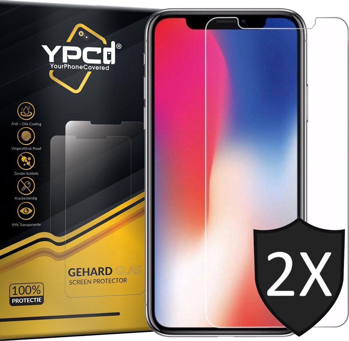 2 stuks YPCd® Geschikt voor Apple iPhone XR Glass Screenprotector