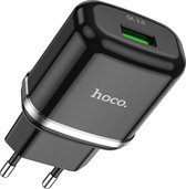 Hoco N3 Single Port QC3.0 Oplader- 18W Lader - Zwart