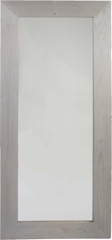Esschert Design Spiegel White Wash L 65 X 150 Cm Hout Grijs | bol.com