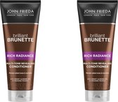 John Frieda Brilliant Brunette Conditioner Voordeelverpakking - 2 x 250 ml