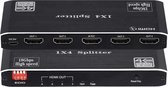 NÖRDIC SGM-153 HDMI splitter 1 naar 4, 4K 60Hz, HDCP2.2, 18Gbps, Ultra HD, Zwart