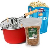 Jimmy's DIY Popcorn Pakket - Popcornpan + Mais + 2 Bekers