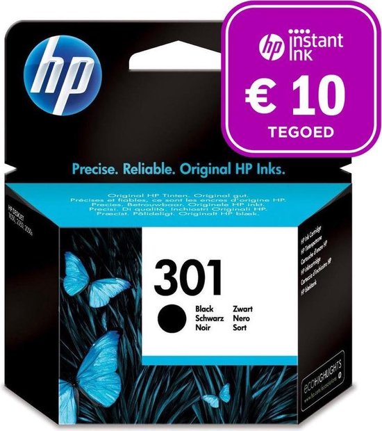 HP 301 - Inktcartridge zwart + Instant Ink tegoed