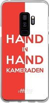 6F hoesje - geschikt voor Samsung Galaxy S9 Plus -  Transparant TPU Case - Feyenoord - Hand in hand, kameraden #ffffff
