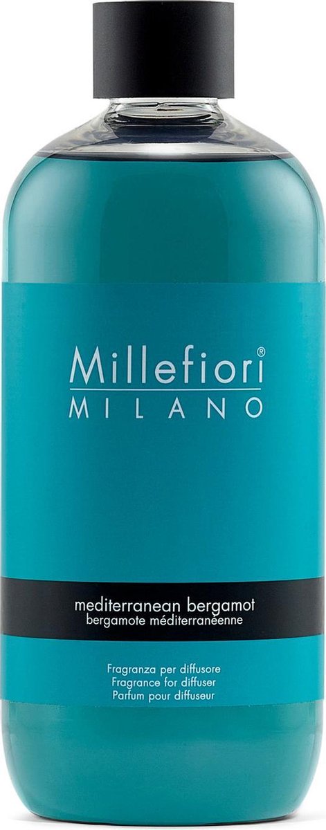Millefiori Milano Navulling voor Geurstokjes 500 ml - Mediterrannean Bergamot