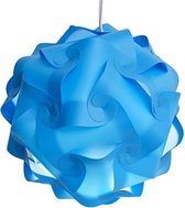 Qubic - Hanglamp - plafondlamp - puzzel lamp - Blauw - Diameter 30CM - DIY - 230v - inclusief aansluitset