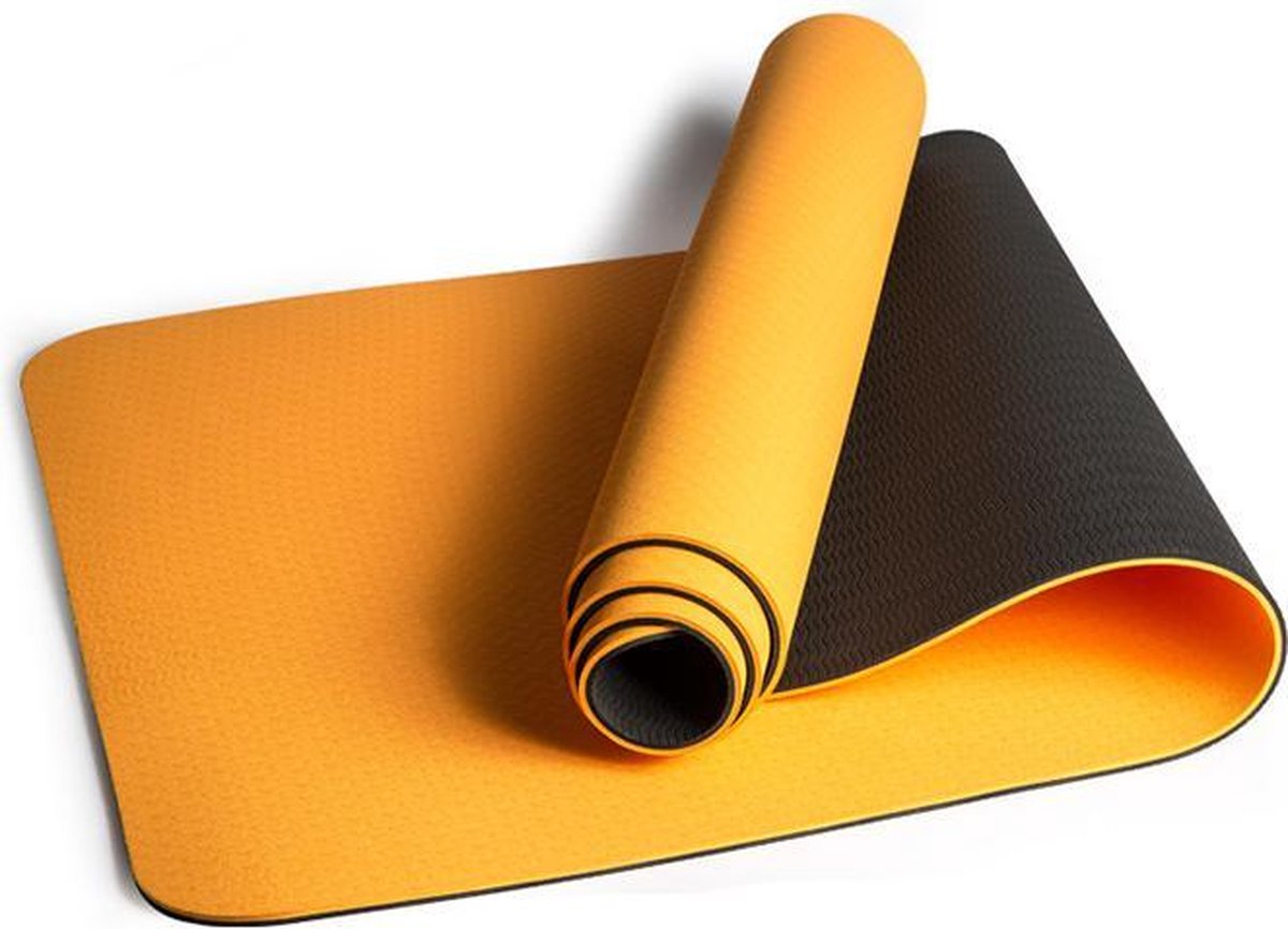 Mila ECO Plus yoga mat van natuurrubber en TPE | 183 x 61 x 0.6cm | oranje