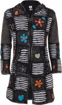 Dames Vest van Katoen met Polyester Fleece voering en vaste capuchon - SHAKALOHA - W Flexx Long Lined Black M