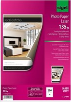 Fotopapier Sigel kleurenlaser - A3 hoogwit glans 135gr 200 vel