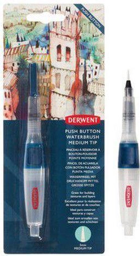 Derwent Push Button Waterbrush Medium DWB2305823
