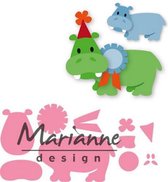 Marianne Design Collectables Snij en Embosstencil - Gelukkig Nijlpaard