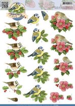 3D Knipvel - Jeanines Art - Christmas Birds