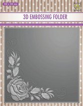 Nellie's Choice 3D Emb. folder rozen hoek EF3D012 150x150mm