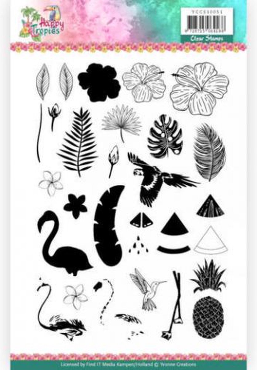 Clear Stamps - Yvonne Creations - Happy Tropics
