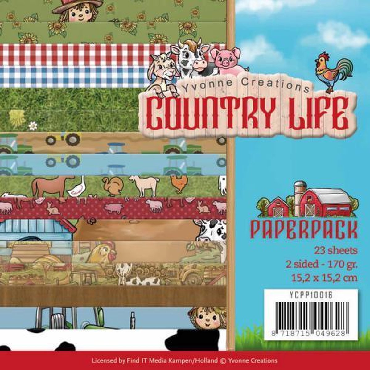 Papierpak - Yvonne Creations - Country Life Omlijsting
