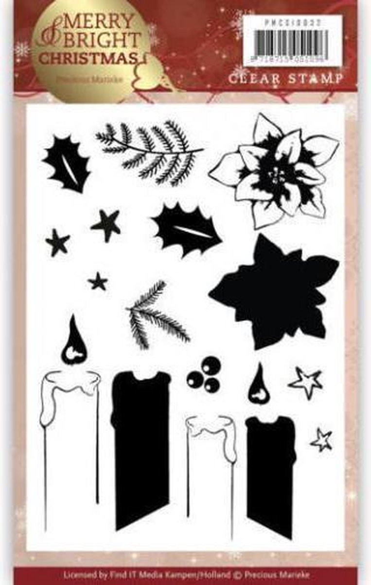 Clear Stamp - Precious Marieke - Merry and Bright Christmas - Candle