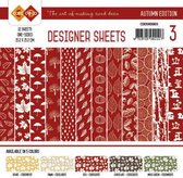 Card Deco - Designer Sheets - Autumn Colors-Rood
