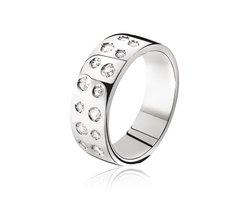 ZINZI zilveren ring wit ZIR574