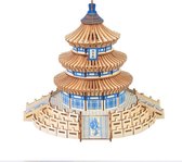 Bouwpakket Temple of Heaven Beijing China van hout- gekleurd