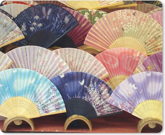 voelen alliantie ONWAAR Muismat Japanse waaiers - Kimono waaier winkel muismat rubber - 23x19 cm -  Muismat met... | bol.com