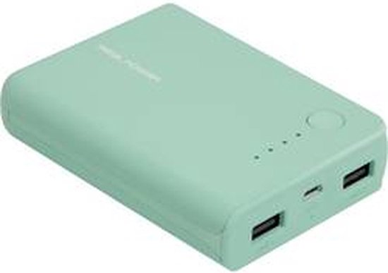 RealPower PB-10000 - Powerbank 10000 mAh met 2 USB-poorten - Blauw